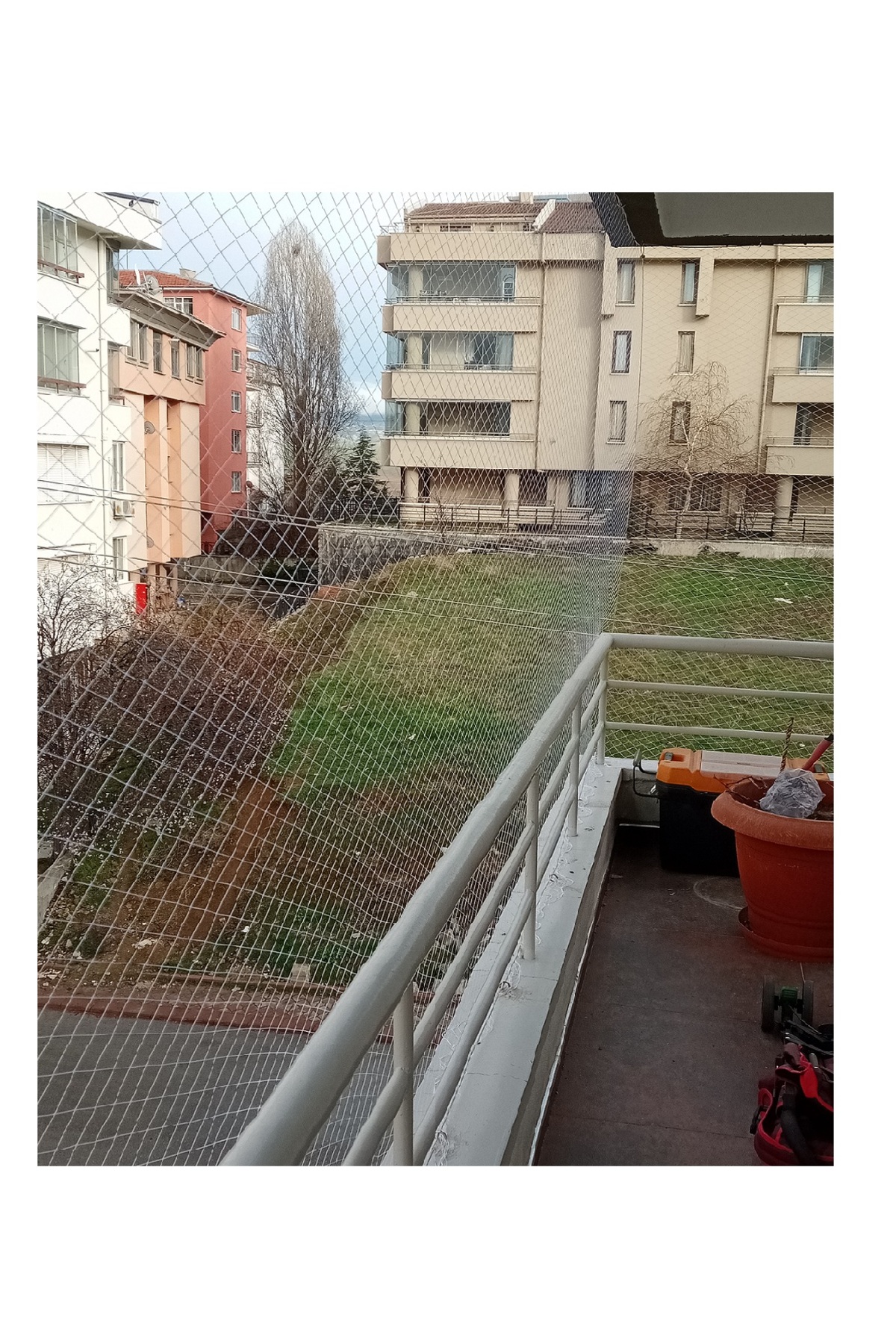 2X21 Metre Kedi Filesi Balkon Filesi Sık Dokuma Kalın kuş filesi 2 MİLİM