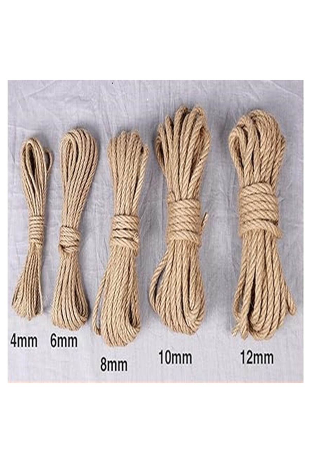 3 mm 10 Metre Jüt Halat Kendir İp Hasır Urgan