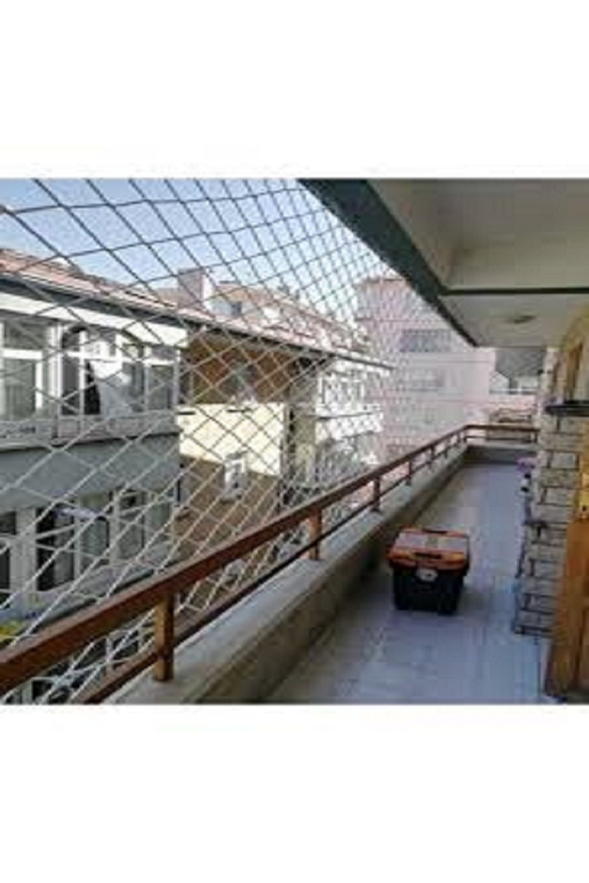 3,50 X 6 Metre Balkon Merdiven Güvenlik Filesi Ağı Kalınlık 6 Mm Göz 5 X5 Cm