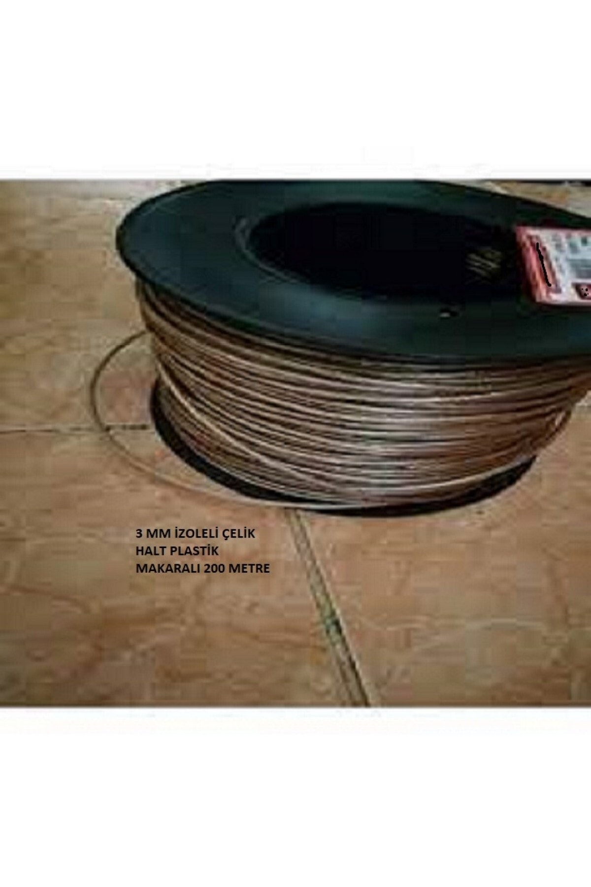 200 Metre Plastik Makaralı Izoleli Çelik Halat 3 Mm Pvc Kaplı Çamaşır Ipi