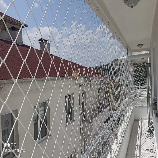 En 3 Metre Güvenlik Balkon Merdiven Çocuk Filesi 6mm göz 10cm