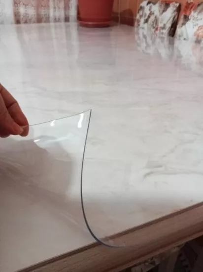 ŞEFFAF MASA ÖRTÜSÜ kalın 1.4 mm KAYMAZ SU GEÇİRMEZ Pvc MASA KORUYUCU mika
