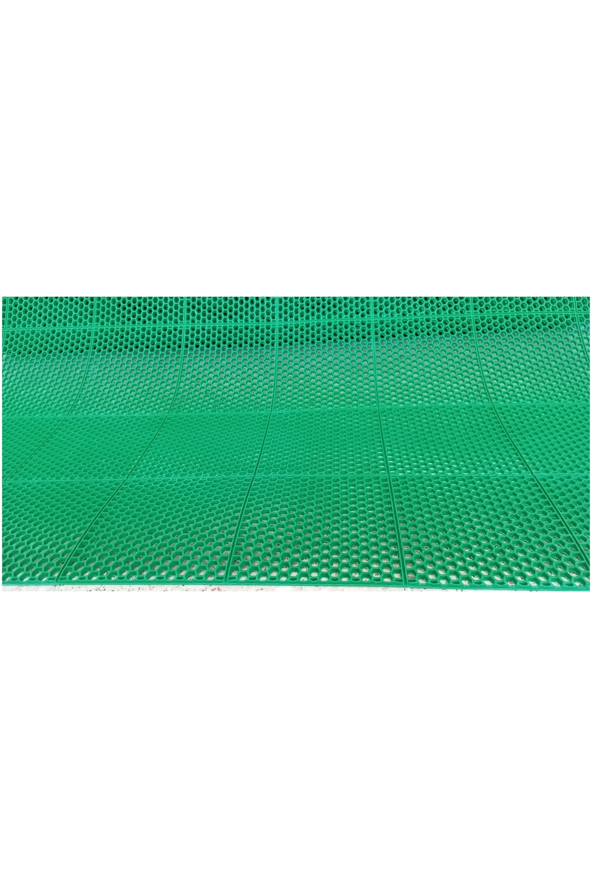 Yeşil Islak Zemin MATI Kaymaz Banyo İçi Paspas Pvc Kare Desen Model Petek Mat
