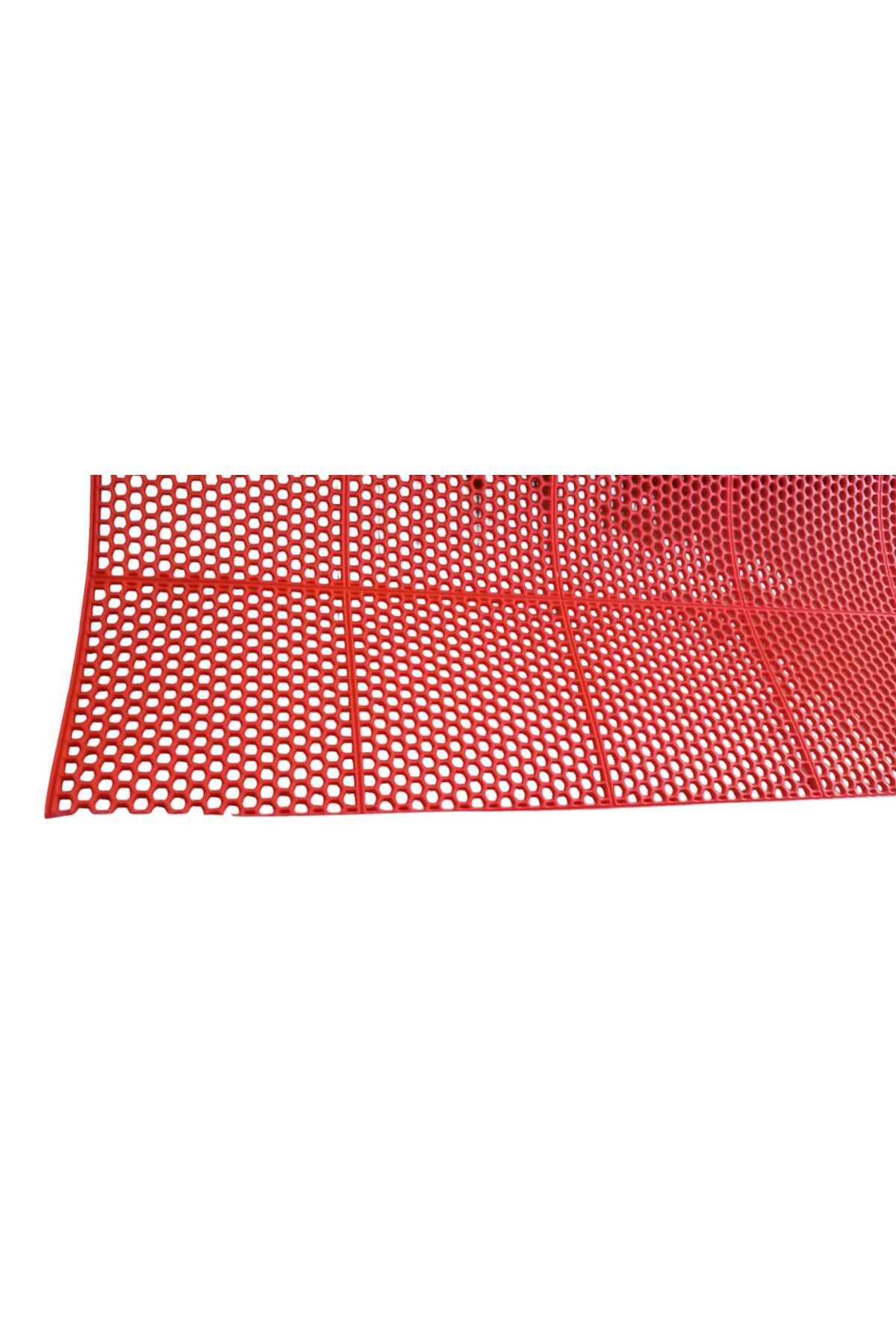 Kırmızı Islak Zemin Matı Kare Banyo Kaymaz pvc petek mat paspas