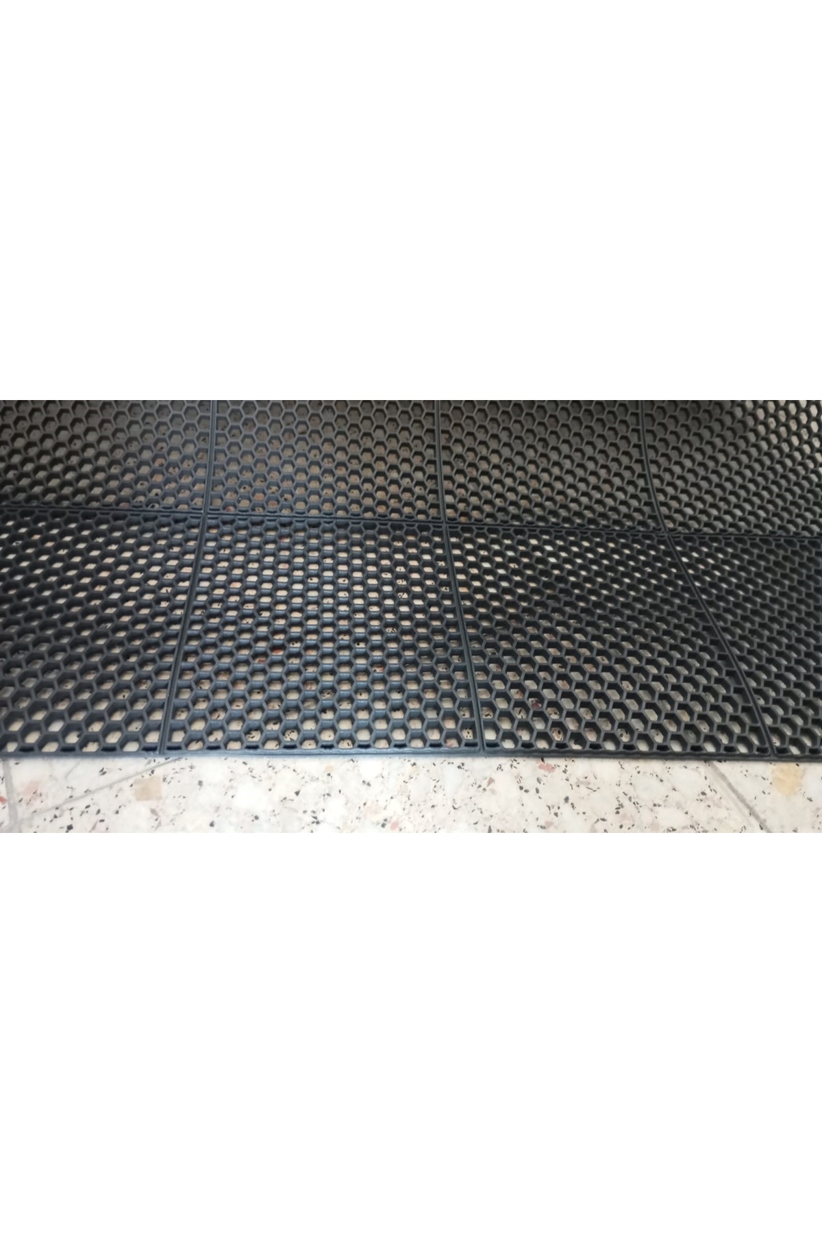 Siyah Islak Zemin Matı Kare Banyo Kaymaz pvc petek mat paspas